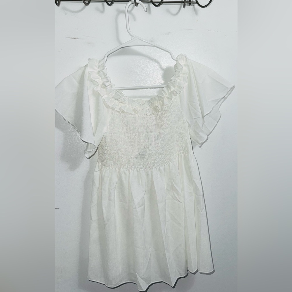 White Ruffled Blouse